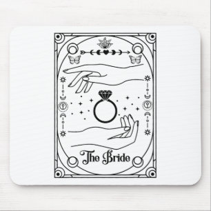 Gothic Witchy Bride Coven Tarot Halloween Bachelor Mouse Pad