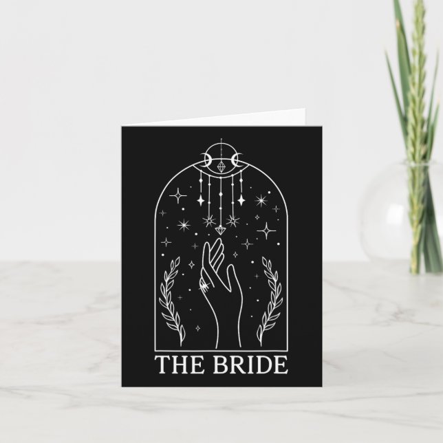 Gothic Witchy Bride Coven Tarot Matching Bachelore Card (Front)