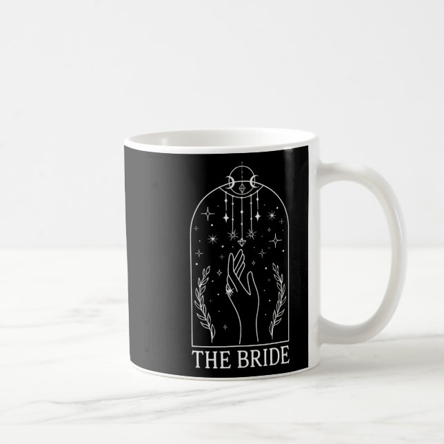 Gothic Witchy Bride Coven Tarot Matching Bachelore Coffee Mug (Right)
