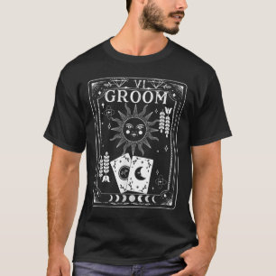 Gothic Witchy Coven, Tarot Halloween Groom Bachelo T-Shirt