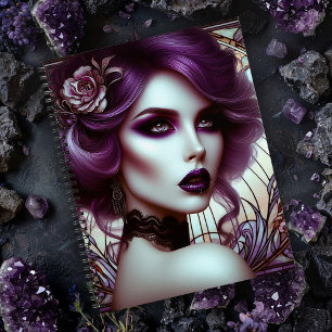 Gothic Woman Art Nouveau Style Notebook