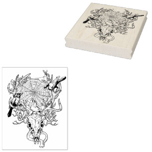 Gothic Wonderment Times Three Rubber Stamp
