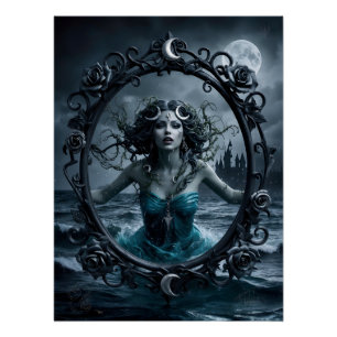 Gothic Zodiac Cancer - Mystieke Kreeft Illustratio Poster
