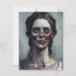 Gothic Zombie Woman Horror Portrait Postcard