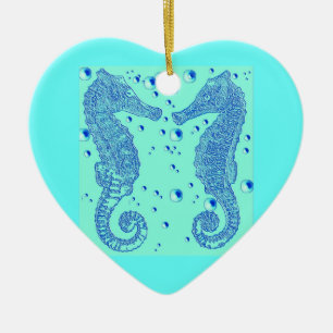 GothicChicz Heart SeaHorse Ornament