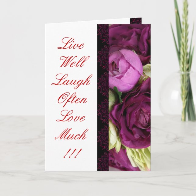 GothicChicz Rose Greeting Card (Front)