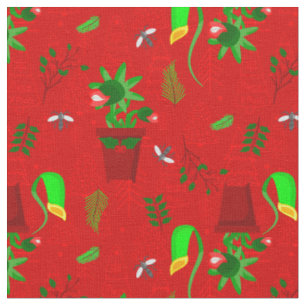 gothmas christmas venus flytrap creepmas fabric