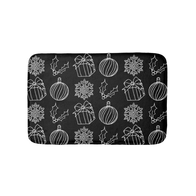 Gothmas Things - Snowflake, Holly, Present, and Ba Bath Mat (Front)