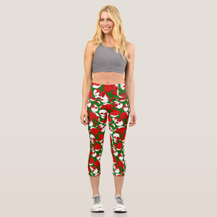 gothmas ugly christmas skull gothic capri leggings