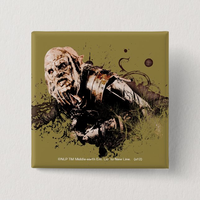 Gothmog Orc Vector Collage 15 Cm Square Badge (Front)