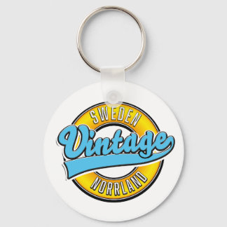 Gotland Sweden vintage style logo Keychain