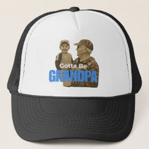 Gotta Be Grandpa Classy Retro Vintage Camo Family  Trucker Hat