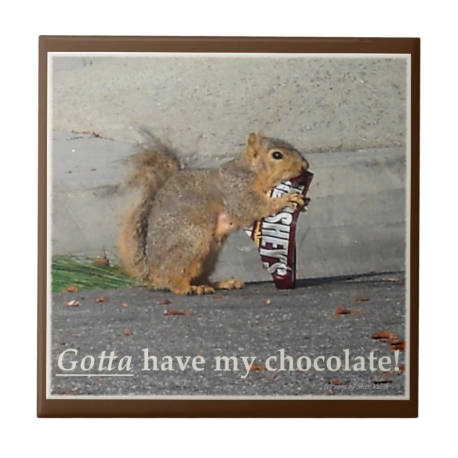 Gotta Have My Chocolate Decorative Tile (Front)