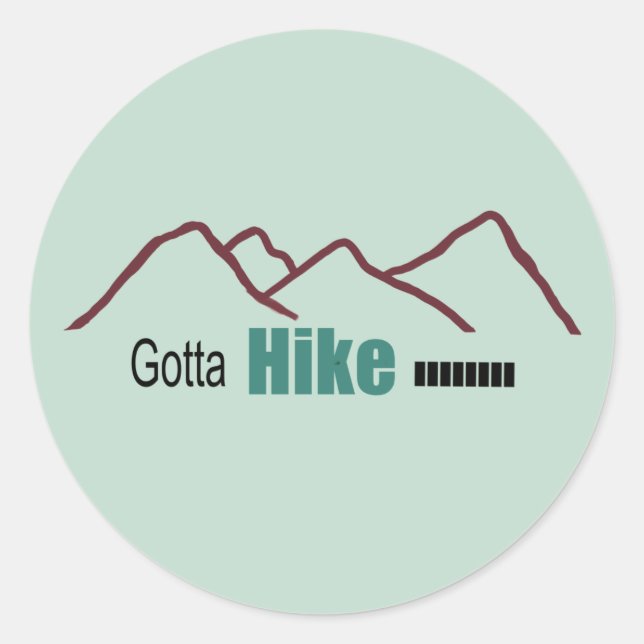 Gotta Hike Those Mountains Simplistic Sticker (Front)