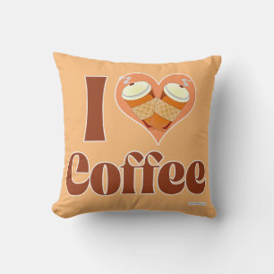 Gotta Love Coffee Cute Heart Motto Cushion
