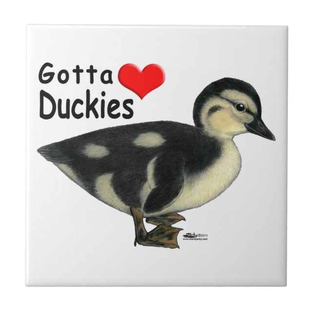 Gotta Love Duckies Ceramic Tile (Front)