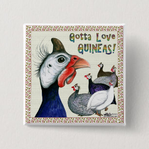 Gotta Love Guineas! 15 Cm Square Badge