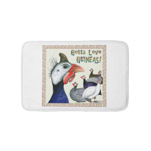 Gotta Love Guineas! Bath Mat