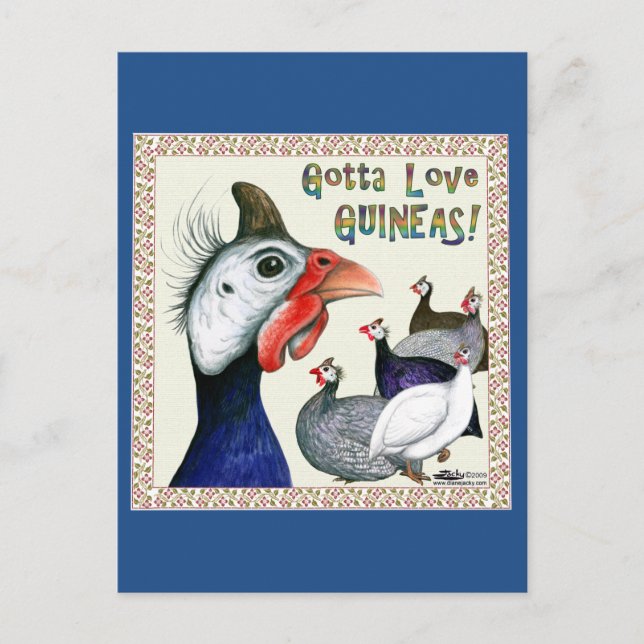 Gotta Love Guineas! Postcard (Front)