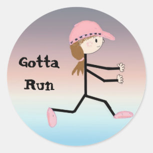 Gotta Run Classic Round Sticker