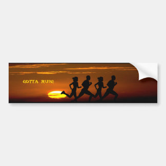 GOTTA RUN! XC CROSS COUNTRY MOTTO BUMPER STICKER