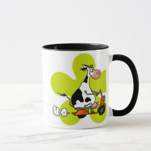 gotta scoot green flower mug