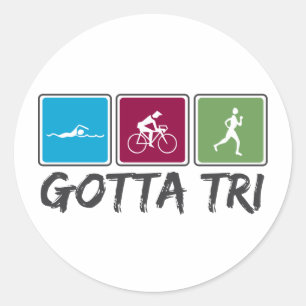 gotta tri (Triathlon) Classic Round Sticker
