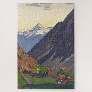 Gotthard Pass mountain pass in the Alps Jigsaw Puzzle