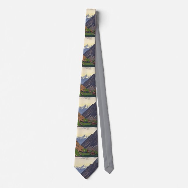 Gotthard Pass mountain pass in the Alps Tie (Front)