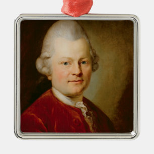 Gotthold Ephraim Lessing, 1727 Metal Ornament