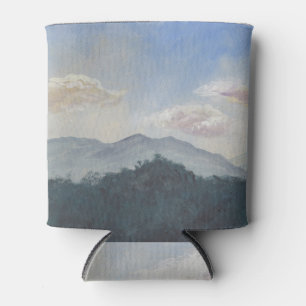 Gouache Blue Mountains: Vibrant Nature Scene Can Cooler