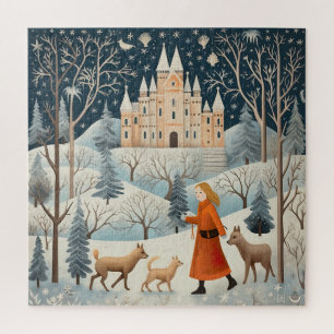 Gouache Vintage Christmas Jigsaw Puzzle