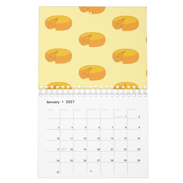 Gouda Cheese Rounds Dutch Foodie Gastronomy Calendar (Jan 2027)