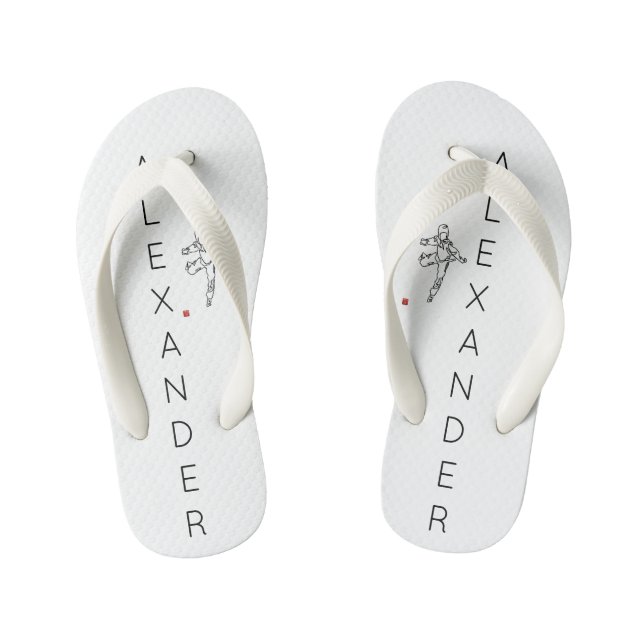 Gougounes TONGS TAEKWONDO DWICHAGI back kick 02 Kid's Thongs (Footbed)