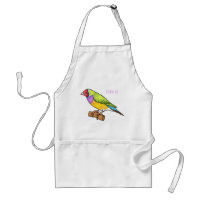 Gouldian finch bird cartoon illustration 
