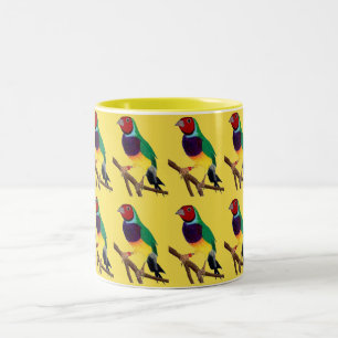 ~ Gouldian Finch ~ Original Art ~ Two-Tone Coffee  Two-Tone Coffee Mug