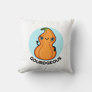 Gourd-geous Funny Gourd Veggie Pun Cushion
