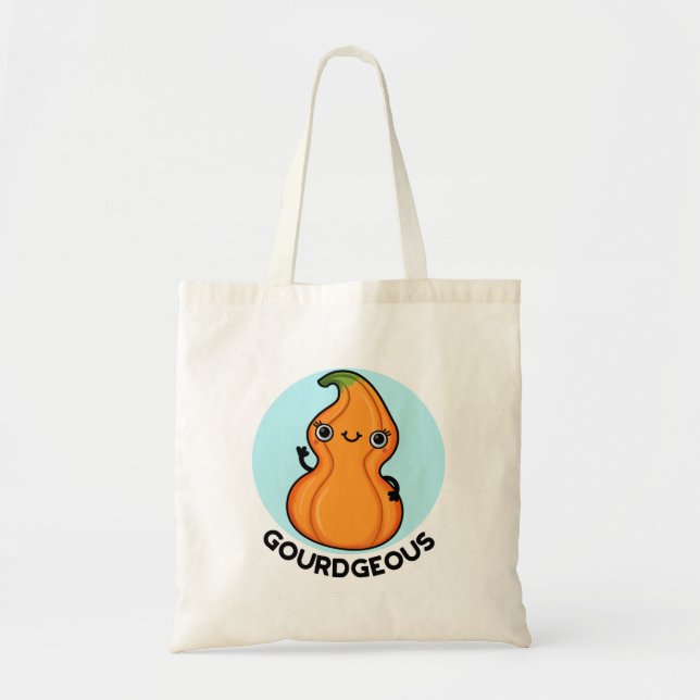 Gourd-geous Funny Gourd Veggie Pun  Tote Bag (Front)