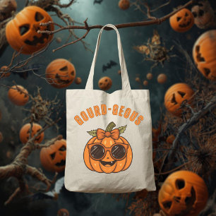 Gourd-geous Halloween Food Pun Pumpkin Tote Bag