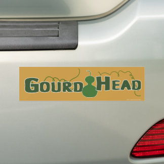 Gourd Head Bumper Sticker