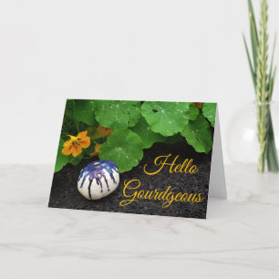Gourdgeous Purple Pumpkin Card