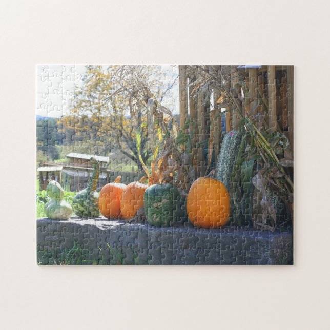 Gourds And Pumpkins Farm Stand Autumn  Jigsaw Puzzle (Horizontal)