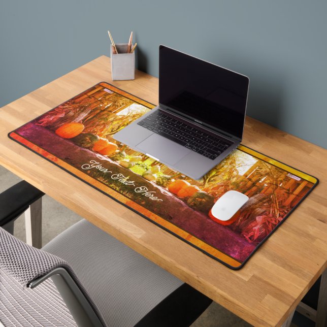 Gourds And Pumpkins Farm Stand Personalised Desk Mat (Office 2)
