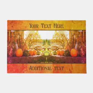 Gourds And Pumpkins Farm Stand Personalised Doormat