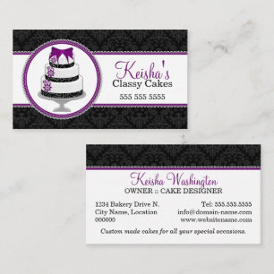 Gourmet Cake Bakery Business Card