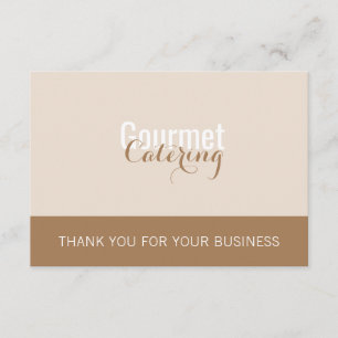 Gourmet Catering Package Insert Card