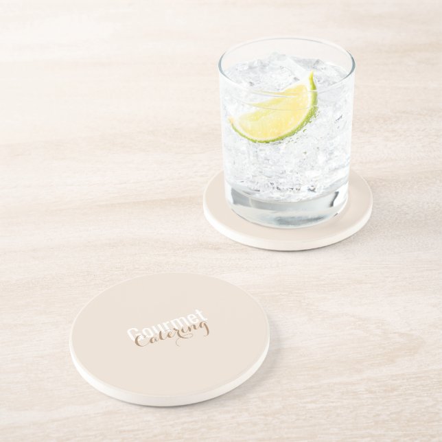 Gourmet Catering Sandstone Coaster (Side)