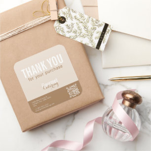 Gourmet Catering Thank You Square Sticker