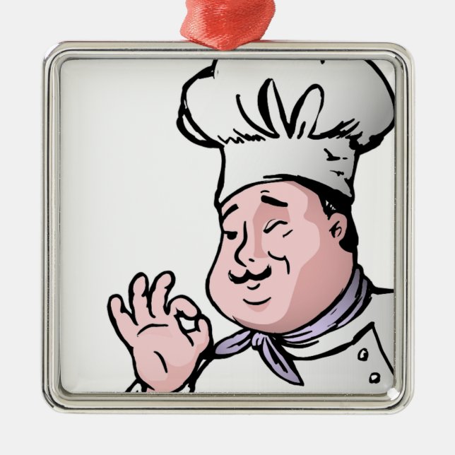 GOURMET CHEF METAL ORNAMENT (Front)