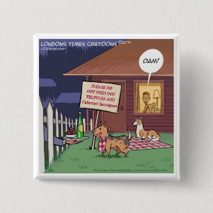 Gourmet Dogs Funny 15 Cm Square Badge